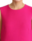 Dolce & Gabbana Elegant Fuchsia Sequined Wool Blend Shift Dress