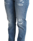 Dolce & Gabbana Chic High-Waisted Tattered Skinny Jeans