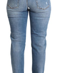 Dolce & Gabbana Chic High-Waisted Tattered Skinny Jeans