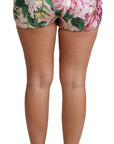 Dolce & Gabbana Chic Pink Floral High-Waist Hot Pants