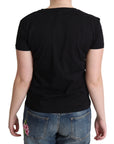 Moschino Chic Black Cotton Tee with Playful Print