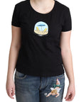 Moschino Chic Black Cotton Round Neck Tee