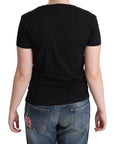 Moschino Chic Black Cotton Round Neck Tee