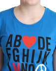 Moschino Chic Alphabet Cotton Tee in Blue