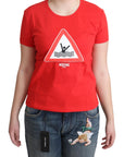 Moschino Chic Red Graphic Cotton Tee