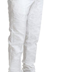 Dolce & Gabbana Elegant White Brocade Dress Pants