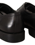 Dolce & Gabbana Elegant Black Leather Formal Derby Shoes
