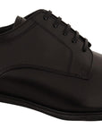 Dolce & Gabbana Elegant Black Leather Formal Derby Shoes