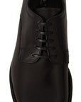 Dolce & Gabbana Elegant Black Leather Formal Derby Shoes