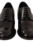 Dolce & Gabbana Elegant Black Leather Formal Derby Shoes