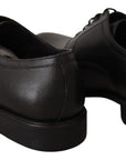 Dolce & Gabbana Elegant Black Leather Derby Shoes