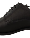 Dolce & Gabbana Elegant Black Leather Derby Shoes