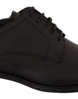Dolce & Gabbana Elegant Black Leather Derby Shoes