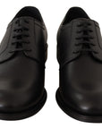 Dolce & Gabbana Elegant Black Leather Derby Shoes