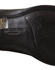 Dolce & Gabbana Elegant Black Leather Derby Dress Shoes