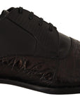 Dolce & Gabbana Elegant Black Derby Oxford Wingtips