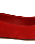 Dolce & Gabbana Crystal Embellished Red Suede Flats
