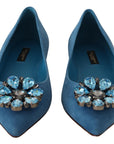 Dolce & Gabbana Elegant Crystal-Embellished Suede Flats