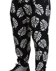 Dolce & Gabbana Elegant Palm Leaf Print Cotton Trousers
