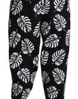 Dolce & Gabbana Elegant Palm Leaf Print Cotton Trousers