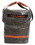 Dolce & Gabbana Sumptuous Green Large Fabric Tote Bag