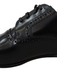 Dolce & Gabbana Elegant Black Leather Formal Derby Shoes