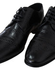 Dolce & Gabbana Elegant Black Leather Formal Derby Shoes