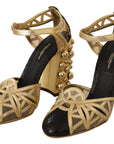 Dolce & Gabbana Elegant Crystal Studded Leather Pumps