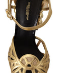 Dolce & Gabbana Elegant Crystal Studded Leather Pumps