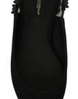 Dolce & Gabbana Elegant Silk Blend Slingback Flats with Crystals