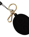 Dolce & Gabbana Elegant Black and Gold Keychain Accessory