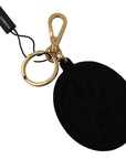 Dolce & Gabbana Elegant Black and Gold Keychain Accessory