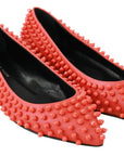 Philipp Plein Vibrant Orange Pointed Leather Flats