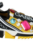 Dolce & Gabbana Embellished Yellow Sorrento Sneakers