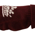 Dolce & Gabbana Elegant Red Cashmere Gloves with Crown Motif