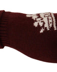Dolce & Gabbana Elegant Red Cashmere Gloves with Crown Motif