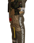 Dolce & Gabbana Chic Multicolor Patched Cargo Pants