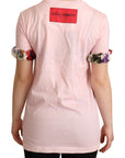 Dolce & Gabbana Elegant Floral Rose Applique T-Shirt