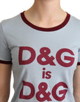 Dolce & Gabbana Elegant Blue Crewneck Cotton Tee