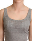 Dolce & Gabbana Elegant Sleeveless Gray Tank Top