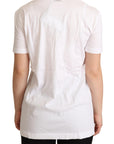 Dolce & Gabbana Chic White Love Motif Silk-Blend Tee