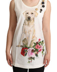 Dolce & Gabbana Chic Canine Floral Sleeveless Tank