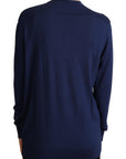 Dolce & Gabbana Elegant Virgin Wool Blue Cardigan