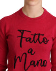 Dolce & Gabbana Chic Pink Cashmere Blend Crewneck Pullover