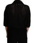 Dolce & Gabbana Embroidered Short Sleeve Luxury Sweater