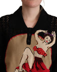 Dolce & Gabbana Embroidered Short Sleeve Luxury Sweater
