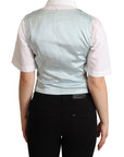 Dolce & Gabbana Elegant Floral Print Silk Waistcoat
