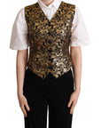 Dolce & Gabbana Elegant Black Jacquard Waistcoat