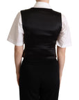 Dolce & Gabbana Elegant Black Jacquard Waistcoat