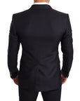 Dolce & Gabbana Elegant Navy Cashmere Silk Blend Blazer